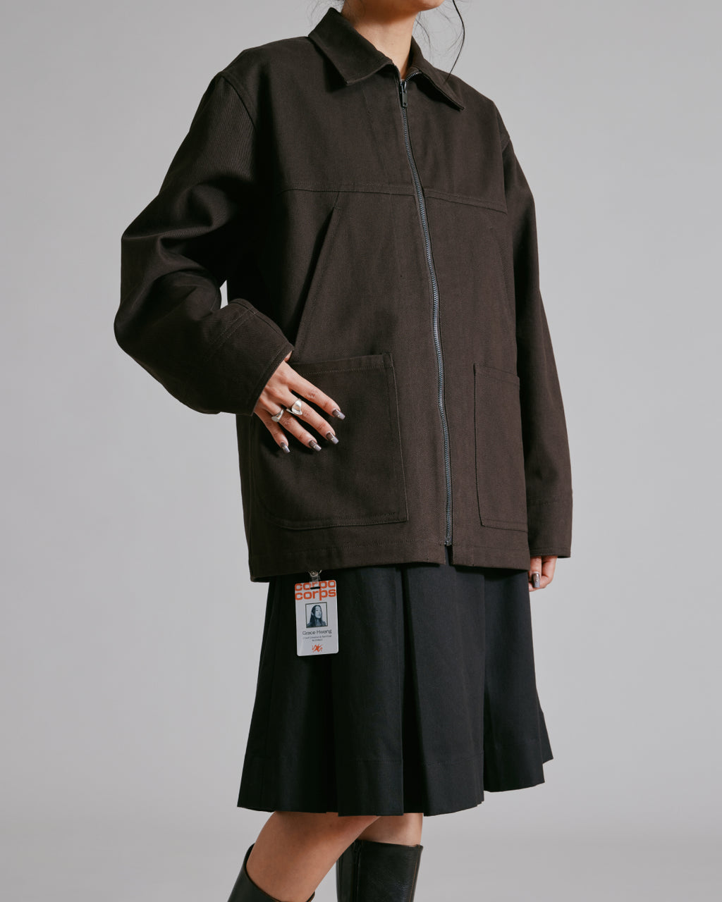 Jacket 1B Charcoal Brown